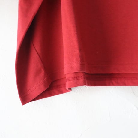 **またまた再入荷** Linenya リネンヤ　コットン天竺7分袖Tシャツ　＃レッド、チャコール、ブラック