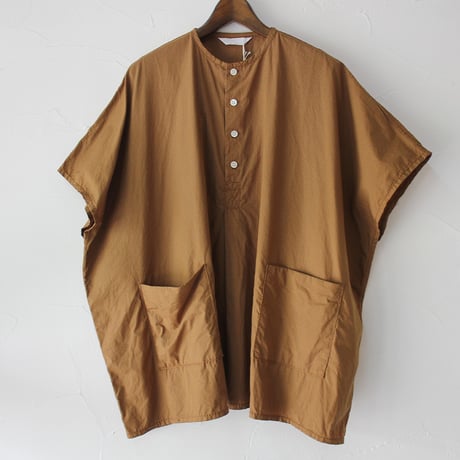 homspun ホームスパン　コットンミニチェックBIGブラウス　#オレンジ