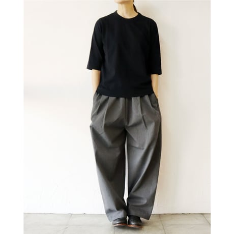 **またまた再入荷** TRAVAIL MANUEL トラバイユマニュアル　コンパクトチノストレッチバームパンツ　#杢グレー、ブラック