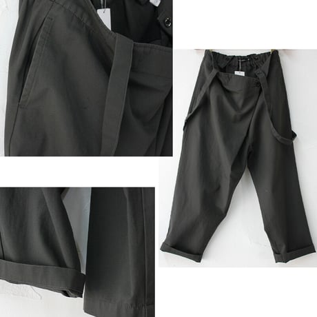 TRAVAIL MANUEL トラバイユマニュアル　オーガニックツイルフォールドパンツ　＃チャコールグレー、ブラック　【送料無料】