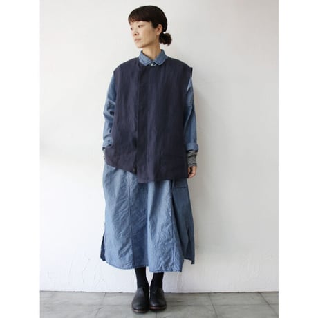 **またまた再入荷** homspun ホームスパン　ライトオンスシャンブレーBIGシャツワンピース　#ブルー、ネイビー　【送料無料】
