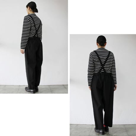 TRAVAIL MANUEL トラバイユマニュアル　オーガニックツイルフォールドパンツ　＃チャコールグレー、ブラック　【送料無料】