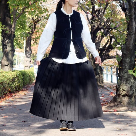 ASEEDONCLOUD アシードンクラウド　Kigansai wool fleece vest #black 【送料無料】