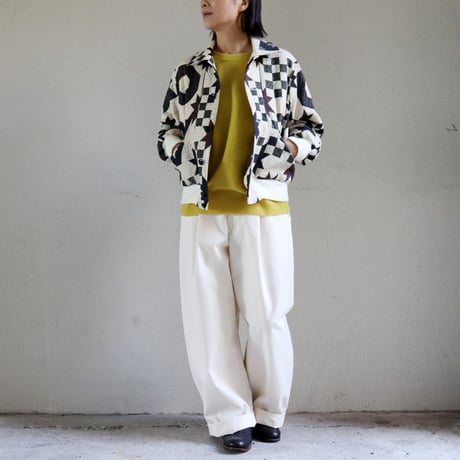 ASEEDONCLOUD アシードンクラウド　Map quilt print P.E Blouson #off white 【送料無料】