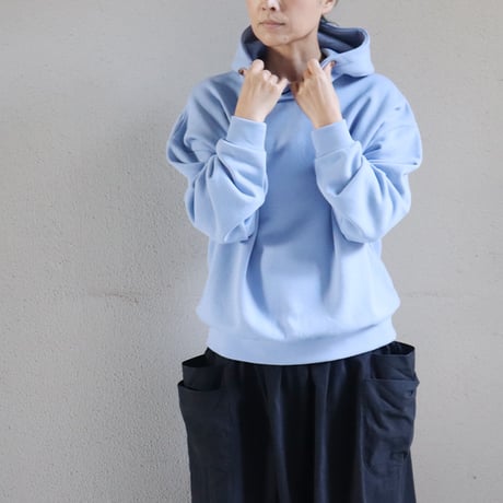 **再入荷**　LinenYa リネンヤ　裏毛コットンパーカー　#アイボリー、ライトブルー、グリーン　【送料無料】