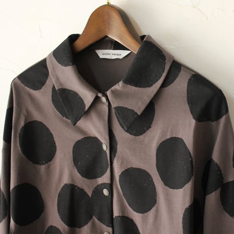 atelier naruse アトリエナルセ　コットンカットソーブラウス　cotton cut&sewn blouse～mizutama～