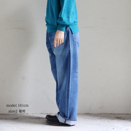 **またまた再入荷** sasanqua by trees サザンカバイツリース Wide Straight Denim ワイドストレートデニム #3years  wash 【送料無料】
