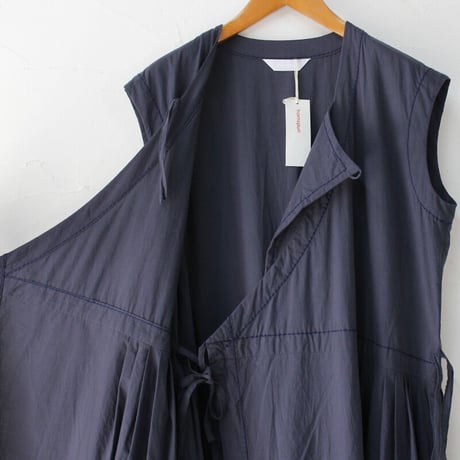 homspun ホームスパン　カシュクールノースリーブワンピース　#ネイビー