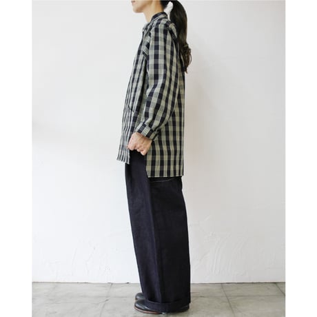 ASEEDONCLOUD アシードンクラウド　HandWerker ハンドベイカー HW light coat #indigo check