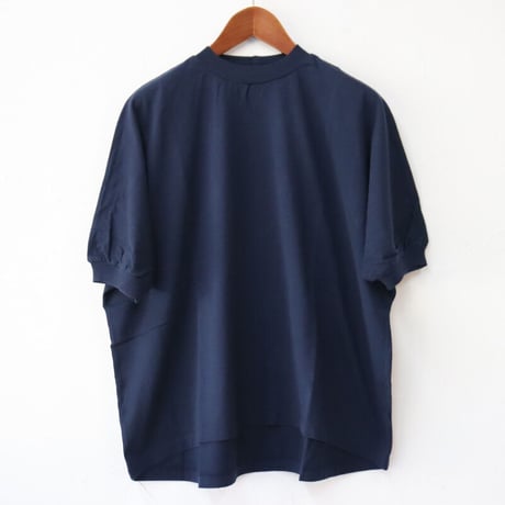 **再入荷** homspun ホームスパン　60/2天竺半袖プルオーバー　#サラシ、ライトグレージュ、ネイビー、ブラック