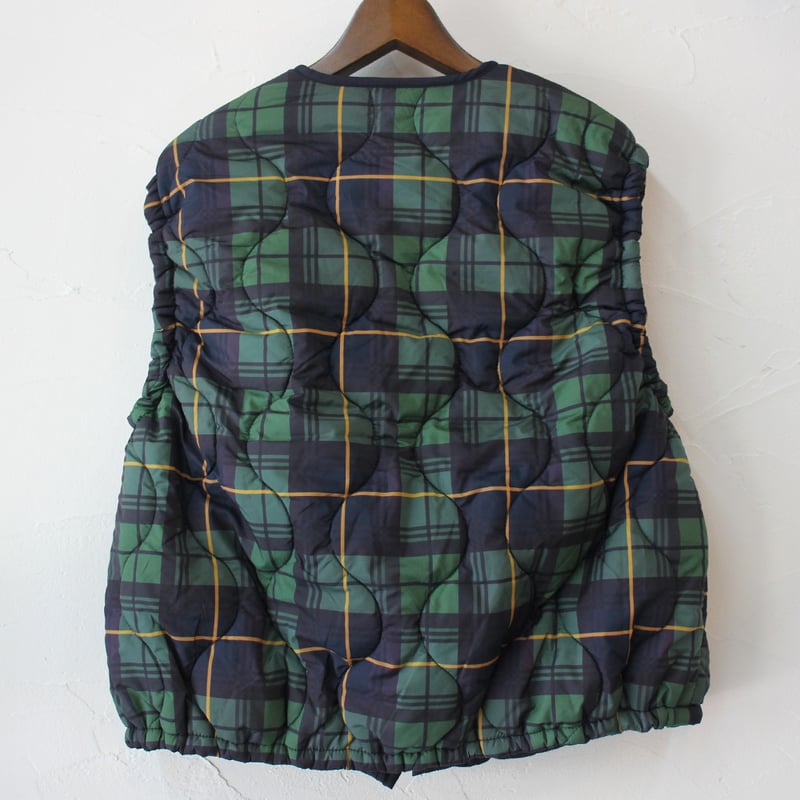 maomade マオメイド　キルティングベスト mao made (マオメイド) キルトxニット切替え中綿ベスト