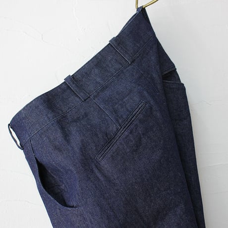 atelier naruse アトリエナルセ　コットンデニムペックトップパンツ cotton denim peck top pants　#indigo
