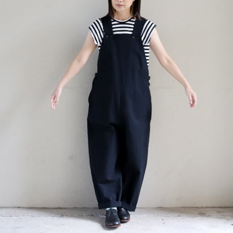 **杢グレイのみ再入荷** atelier naruse アトリエナルセ　コットンリネンスラブオーバーオール　cotton linen slab overalls-pants
