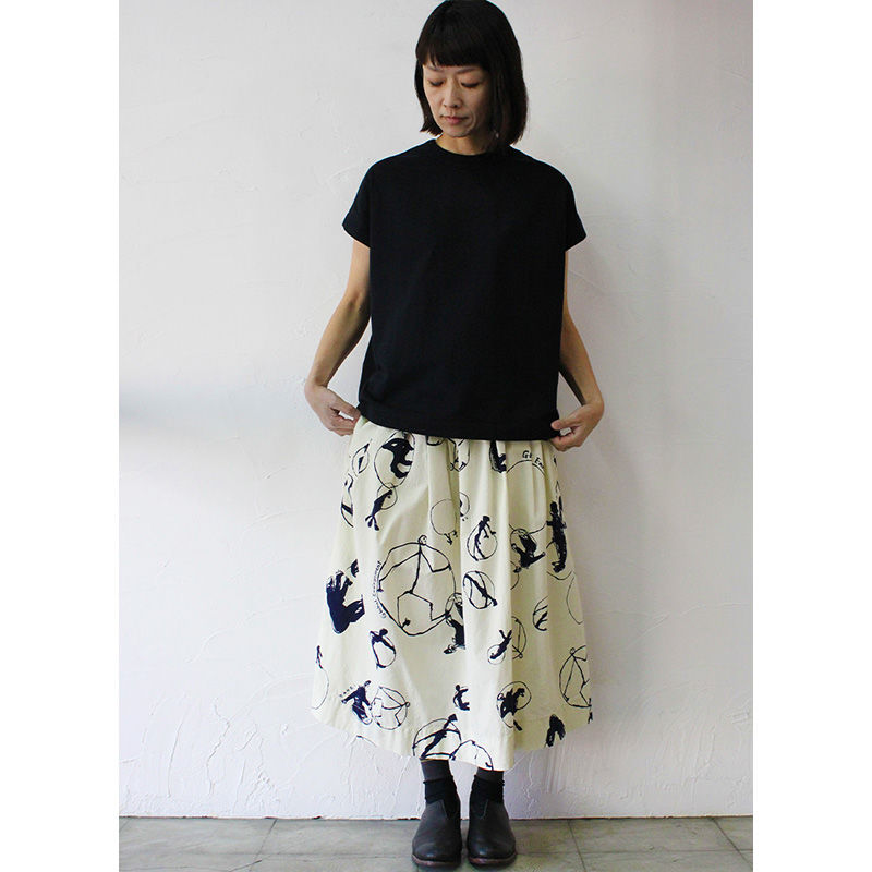 TIGRE BROCANTE】ドラゴンコードストライプ ポケットフィセルスカート TIGRE BROCANTE(ティグルブロカンテ)ドラゴンコードストライプ