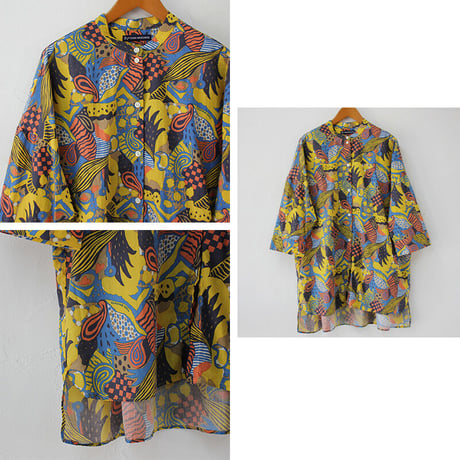 Tigre Brocante ティグルブロカンテ　ラジャスターンバックタックロングシャツ　＃イエロー　【送料無料】