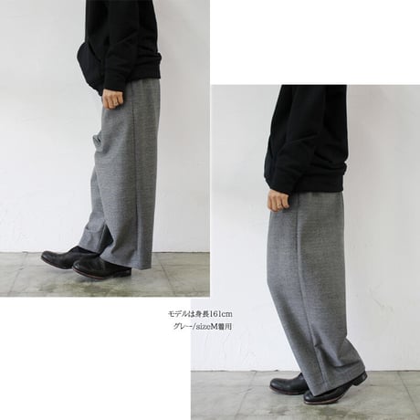 **再入荷** TRAVAIL MANUEL トラバイユマニュアル　杢グレンチェックノマドパンツ　♯グレー、チャコールグレー