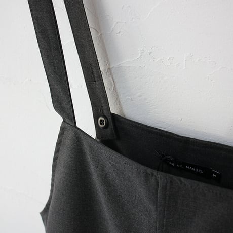 **再入荷** TRAVAIL MANUEL トラバイユマニュアル　T/Cツイルサロペット　#チャコール、ブラック