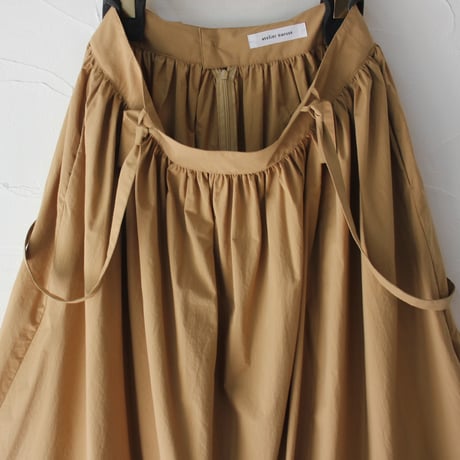 atelier naruse アトリエナルセ　コットンサスペンダースカート　cotton suspender skirt　#キャメル、ブラック