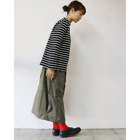 ARTE POVERA アルテポーヴェラ　フランスカーゴパンツ RE-スカート ＃オリーブMIX