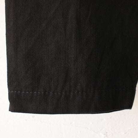 **再入荷** homspun ホームスパン　細コールギャザーパンツ　#ブラック　【送料無料】