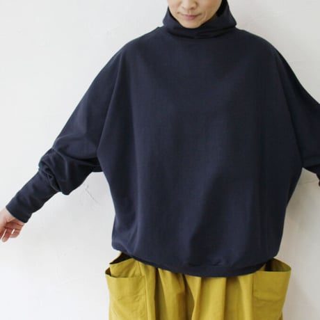 **再入荷** Linenya　リネンヤ　ミリタリー復刻フライスハイネックプルオーバー　#グレー、ネイビー　【送料無料】