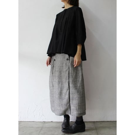 ASEEDONCLOUD アシードンクラウド　cloudcheck working skirt #black　【送料無料