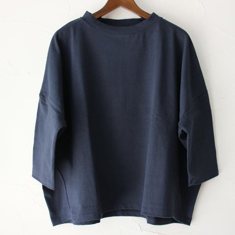 LinenYa リネンヤ　デラヴェ長袖Tシャツ　#ネップペールピンク、ネップライトネイビー