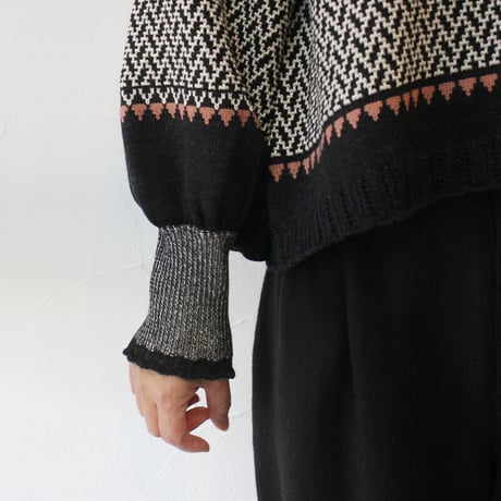 ASEEDONCLOUD アシードンクラウド　Kigansai Knit Blouse #black 【送料無料】