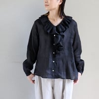 SUSURI ススリ　スネイルブラウス　#off white , black  【送料無料】