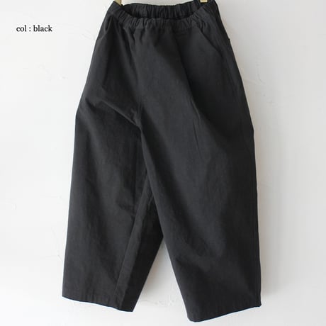 **再入荷** LinenYa リネンヤ　コーデュラ天日干しワッシャータックワイドパンツ　#チャコールグレー 【送料無料】