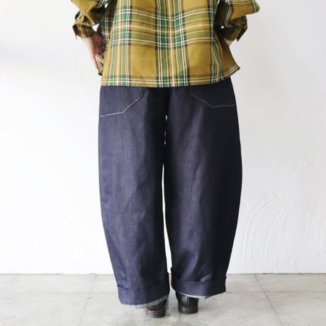**再入荷**ASEEDONCLOUD HandWerker 綿麻デニムHWワイドトラウザー　♯インディゴ　【送料無料】