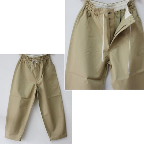 **再入荷** atelier naruse アトリエナルセ cotton chino balloon pants コットンチノWゴムバルーンパンツ #ネイビー、ベージュ　【送料無料】