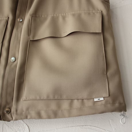 amne アンヌ　GABARDINE useful vest　#ブラック、ベージュ 【送料無料】
