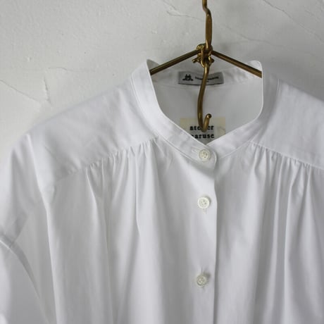 atelier naruse アトリエナルセ　コットン ~トーマスメイソン~ バンドカラーシャツ｜cotton ~THOMAS MASON~ band-collar shirt