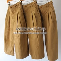 ASEEDONCLOUD アシードンクラウド　Sail cloth Jyunreika trouser #camel 【送料無料】