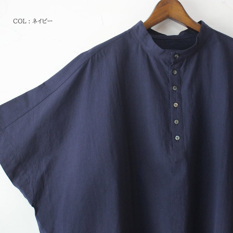 またまたまた再入荷**Linenya リネンヤ コットンヘンリーネック