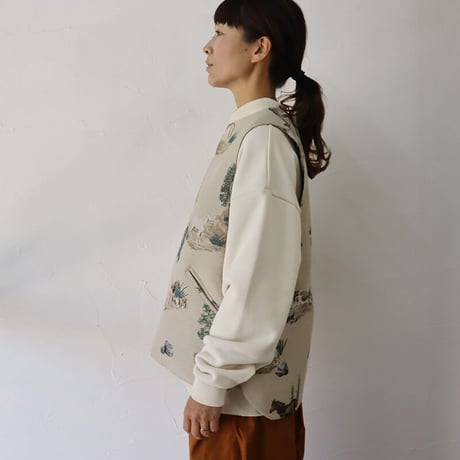 ASEEDONCLOUD アシードンクラウド  Constellatoin cloth Hiraeth waistcoat #beige 【送料無料】