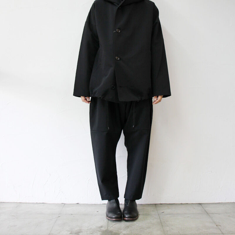 あったか✨homspun ホームスパン ウールイージーパンツ　ブラック　L またまたブラックのみですが再入荷** homspun ホームスパン
