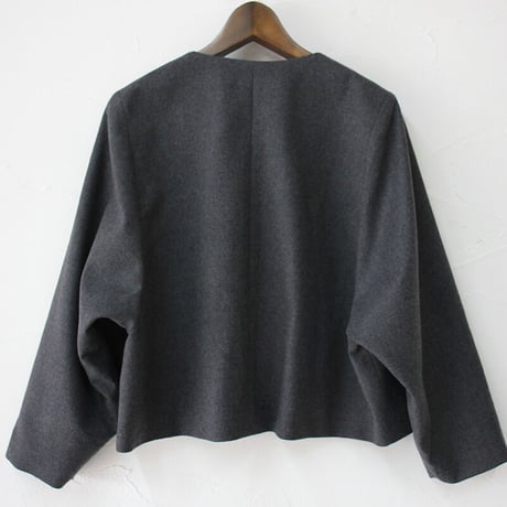 **再入荷** Linenya リネンヤ　ウール起毛ジャケット　#グレー　【送料無料】