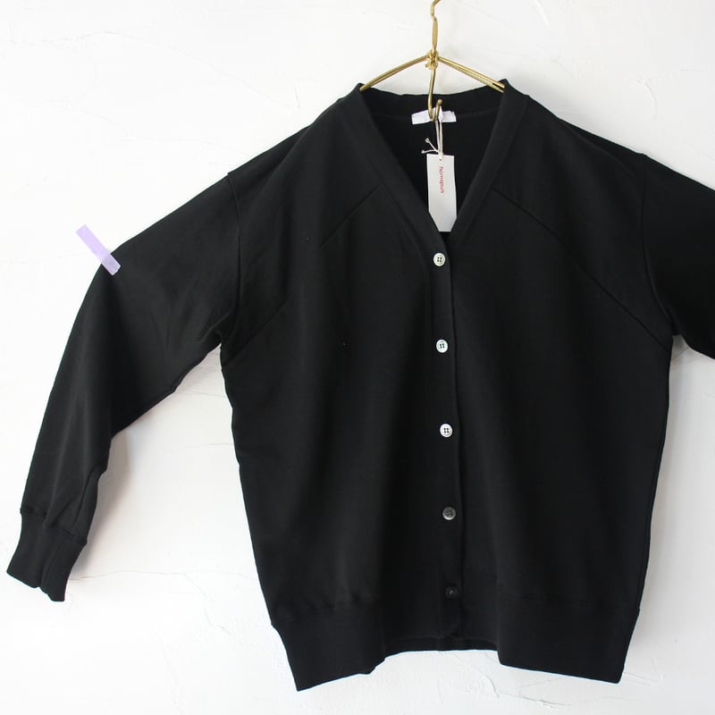 homspun ホームスパン コンパクト裏毛Vネックカーディガン #TOPグレー