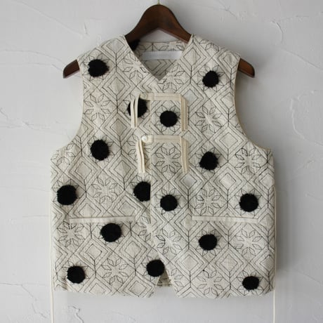 ASEEDONCLOUD アシードンクラウド blooming cloth garden instrumentalist vest #off white
