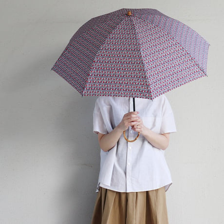 **再入荷**homspun ホームスパン　ダンプ小花プリント晴雨兼用折り畳み傘　#スミクロ、ブルー、ブラック