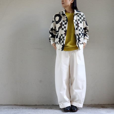 ASEEDONCLOUD アシードンクラウド　Map quilt print P.E Blouson #off white 【送料無料】