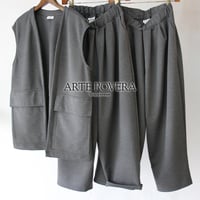 ARTE POVERA アルテポーヴェラ　ポルテックスポンチ2タックワイドパンツ　#ダークグレー