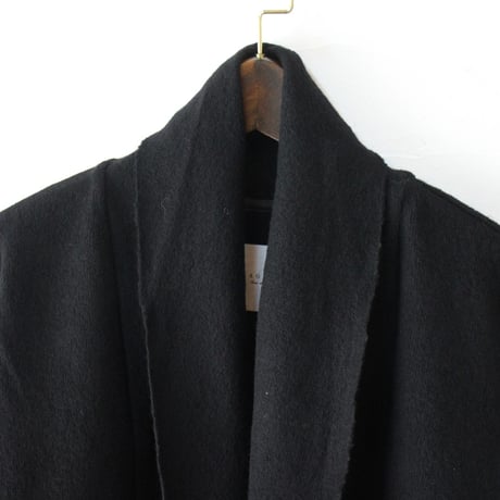 MAGALI マガリ　コットンウールニット・ショールカーディガン　#ブラック、杢グレー、杢ベージュ