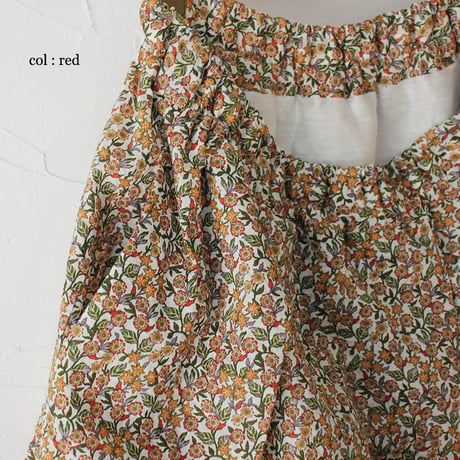 **再々入荷＆新色** LinenYa リネンヤ Liberty"EVIE ROSE"タックスカート　#ベージュ、レッド