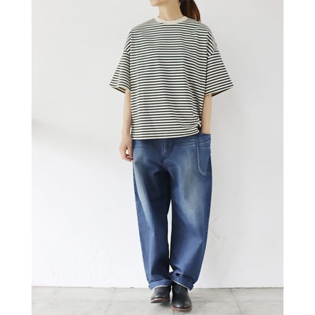 **2025a/w分到着** atelier naruse アトリエナルセ　コットンデニム ウエストゴム バルーンバンツ　#ストーンウォッシュ加工