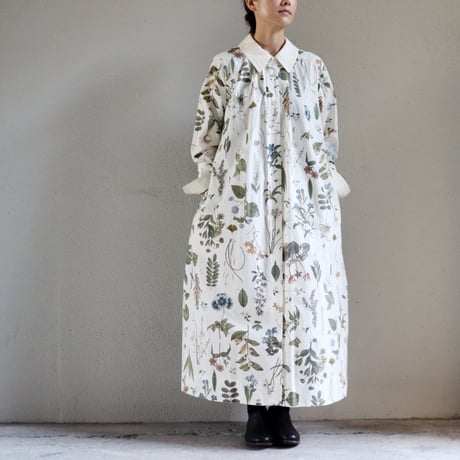 ASEEDONCLOUD アシードンクラウド　Tea garden flower print Tea garden gown #off white 【送料無料】