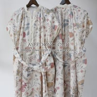 ASEEDONCLOUD アシードンクラウド　Antique flower print Jiyusou smock dress #ナチュラル【送料無料】