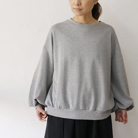 Linenya リネンヤ　ミリタリー復刻フライスバルーンスリーブプルオーバー　#グレー　【送料無料】